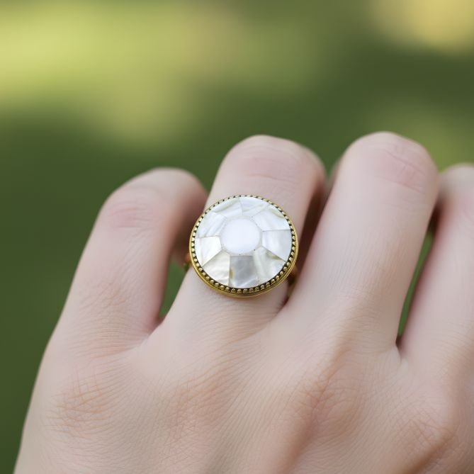 Agate Ring in Copper